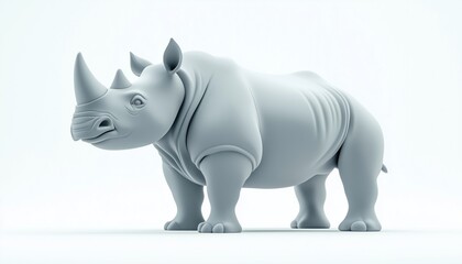 Obraz premium Act Now To Protect The Rhino Before It Is Too Late. Take Action To Save This Majestic Species From Extinction.