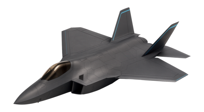 Stealth-capable multirole fighter with serpentine air ducts and faceted surfaces