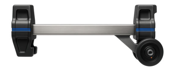 Track laying equipment with dual rail clamps and adjustable guide wheels