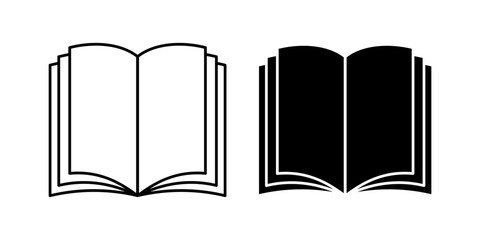 Black books icon set.