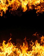 Fiery flames frame