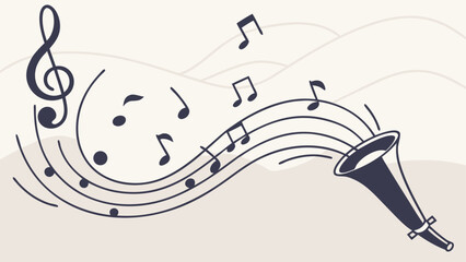 music notes on white background