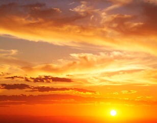 Obraz premium Fiery sunset sky