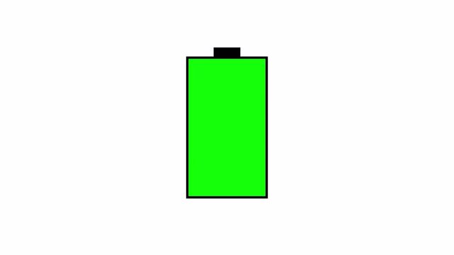 Smartphone battery charging animation transparent background alpha channel
