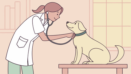 vet and dog