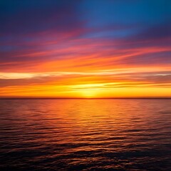 Fototapeta premium Sunset over calm water
