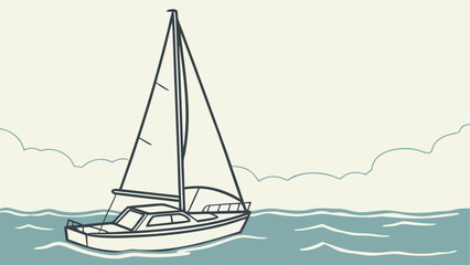Fototapeta premium yacht on the sea