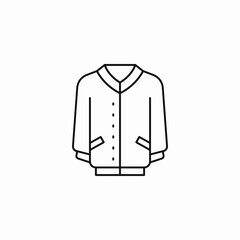 bomber style jacket icon sign vector