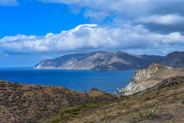 View from top of Trans-Catalina Trail, Catalina Island, California