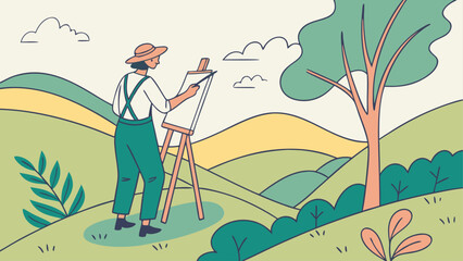 man in a field