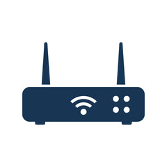 Wireless router vector illustration internet connectivity device network equipment wi fi signal icon broadband technology