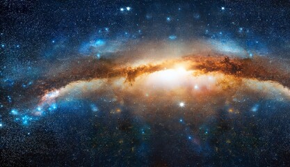 Fototapeta premium Earth and Milky Way Galaxy A Cosmic Perspective