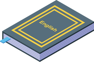 Closed textbook with bookmark, suggesting studying english language and grammar