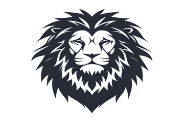 Obraz premium Black and white lion head presents a striking bold design 