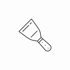 metal putty knife icon sign vector