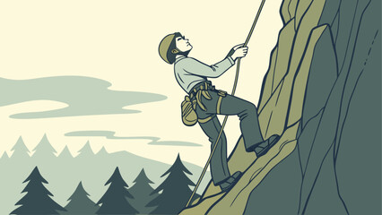 climber on the wall