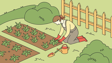 vector illustration of an apple tree