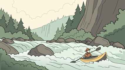 mountain landscape vector illustration