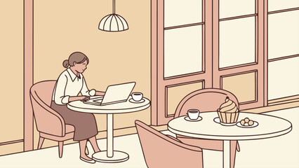 woman in cafe