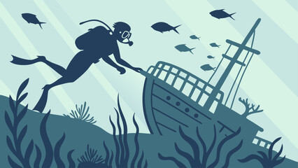 diver in the sea