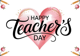 Happy Valentine's Day card design illustration with a vintage heart ornament and festive text.