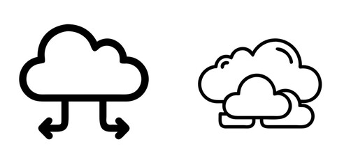 Cloud Icon for Weather, Technology, and Data Storage Design