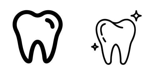 Tooth Icon for Dental Care and Oral Health Design