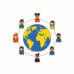 Diverse professionals worldwide foster strong virtual connections, promoting seamless remote collaboration and inclusive team engagement across different time zones and cultures.