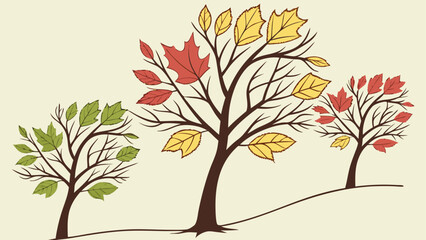 Obraz premium autumn tree vector