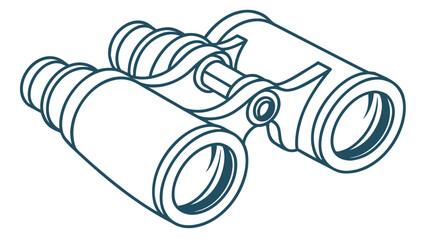 binoculars isolated on white