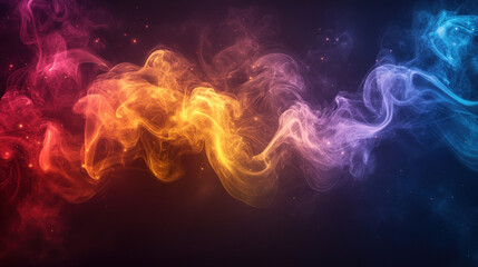 Fototapeta premium Abstract smoke patterns in vibrant colors