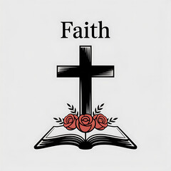 A holy gold crucifix with a cross and light is a spiritual symbol of faith and resurrection.