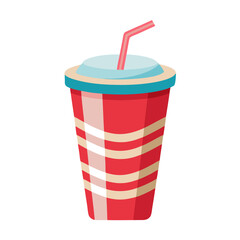 Soft Drink Cup vector on white background
