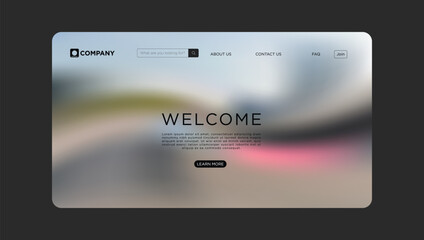 Elegant website homepage design with welcoming text for modern company branding and online presence