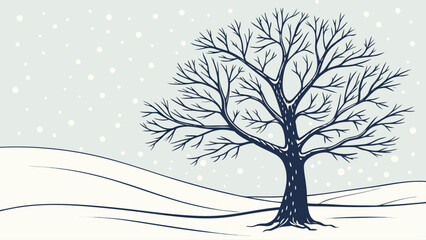 winter tree vector