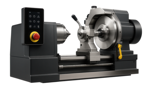 Universal thread grinding machine with a swiveling wheelhead for flexible operations in a fastener factory