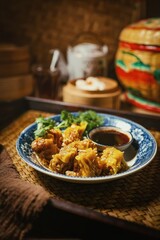 Chinese Steamed Dumpling and steamed stuff bun ,a steamed dumpling with the dough gathered at the top.shumai, morning breakfast