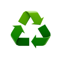Obraz premium Green recycling symbol, universal recycling emblem for environmental protection and sustainability, promoting responsible waste management on transparent background