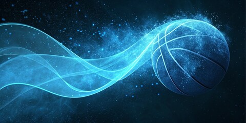 Glowing sphere on circuit board structure abstract background. 3d render