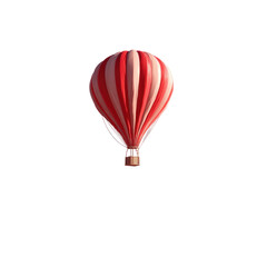 Obraz premium Red and white striped hot air balloon