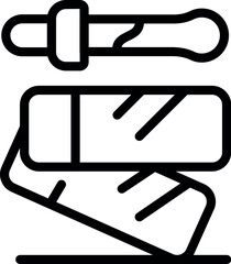 Express covid test kit with pipette and two test cassettes showing positive result, healthcare and diagnostic concept