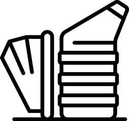 Water being filtered through a modern filter into a water tank ensuring clean and safe drinking water