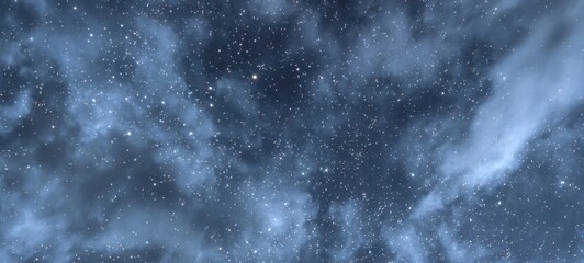 Obraz premium The magnificent expanse of stars illuminating the night sky with clouds.