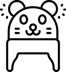 Warm winter hat featuring a cute mouse design, perfect for keeping children cozy during cold weather