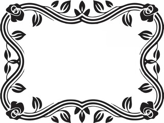 Ornate Rose Border Frame.eps