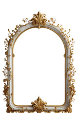 Ornate gold baroque style mirror frame with intricate carvings