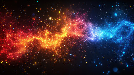 Fototapeta premium Abstract fiery cosmic swirl