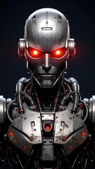 Fototapeta premium Futuristic robot portrait (1)