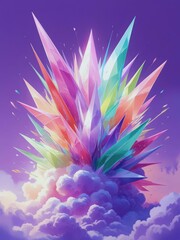 Dreamy Pastel Powder Explosion Artwork