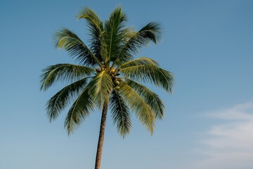 Tropical palm tree sky
